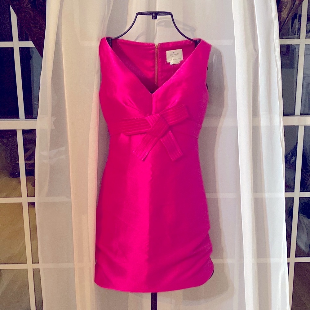 Electric Pink, Kate Spade social dress, 10% Silk, size 2, and NEW WITH TAG.
